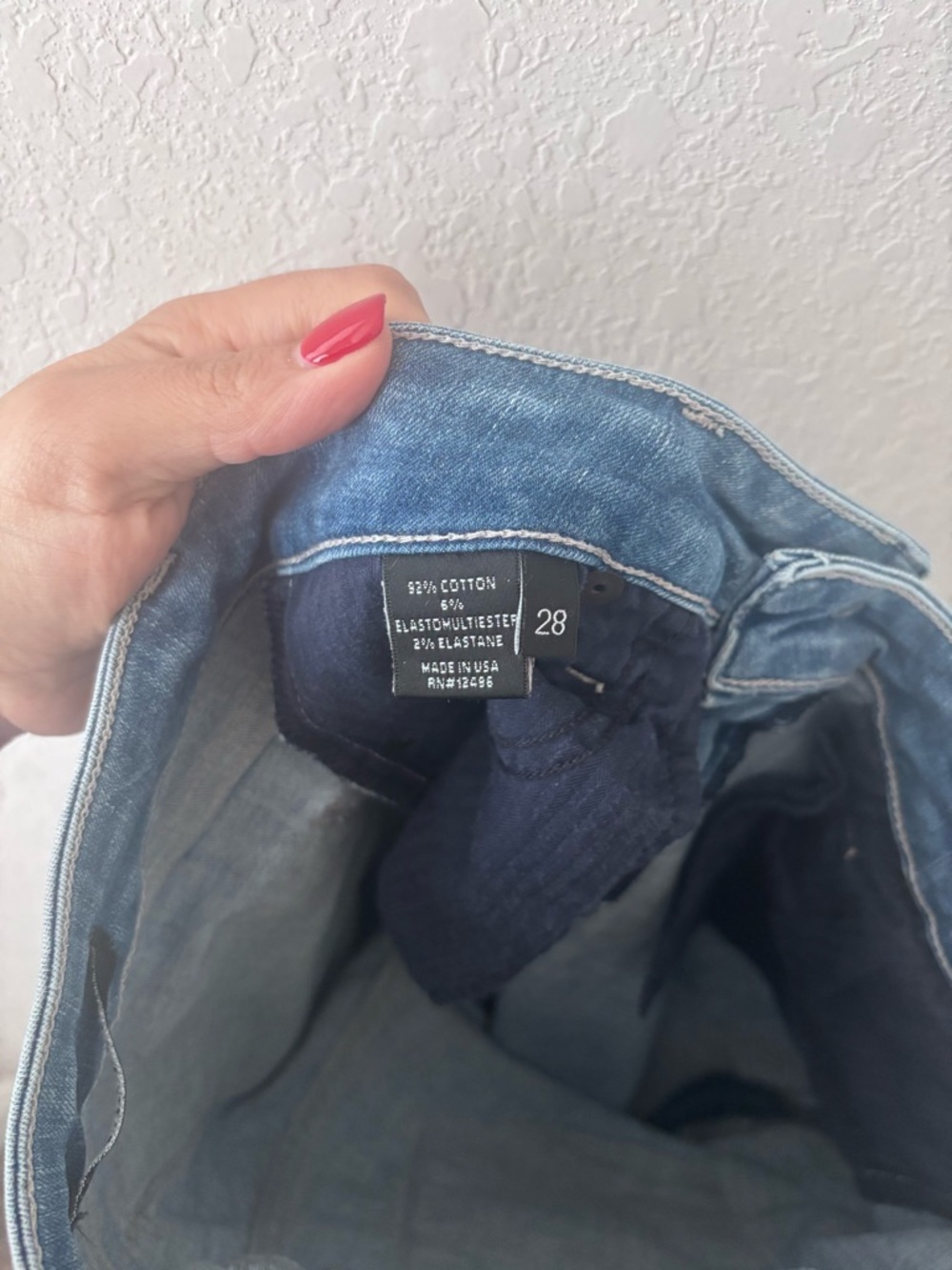PARKER SMITH Light Blue Cropped Jeans with Raw Hem Size 28 - Picture 5 of 5